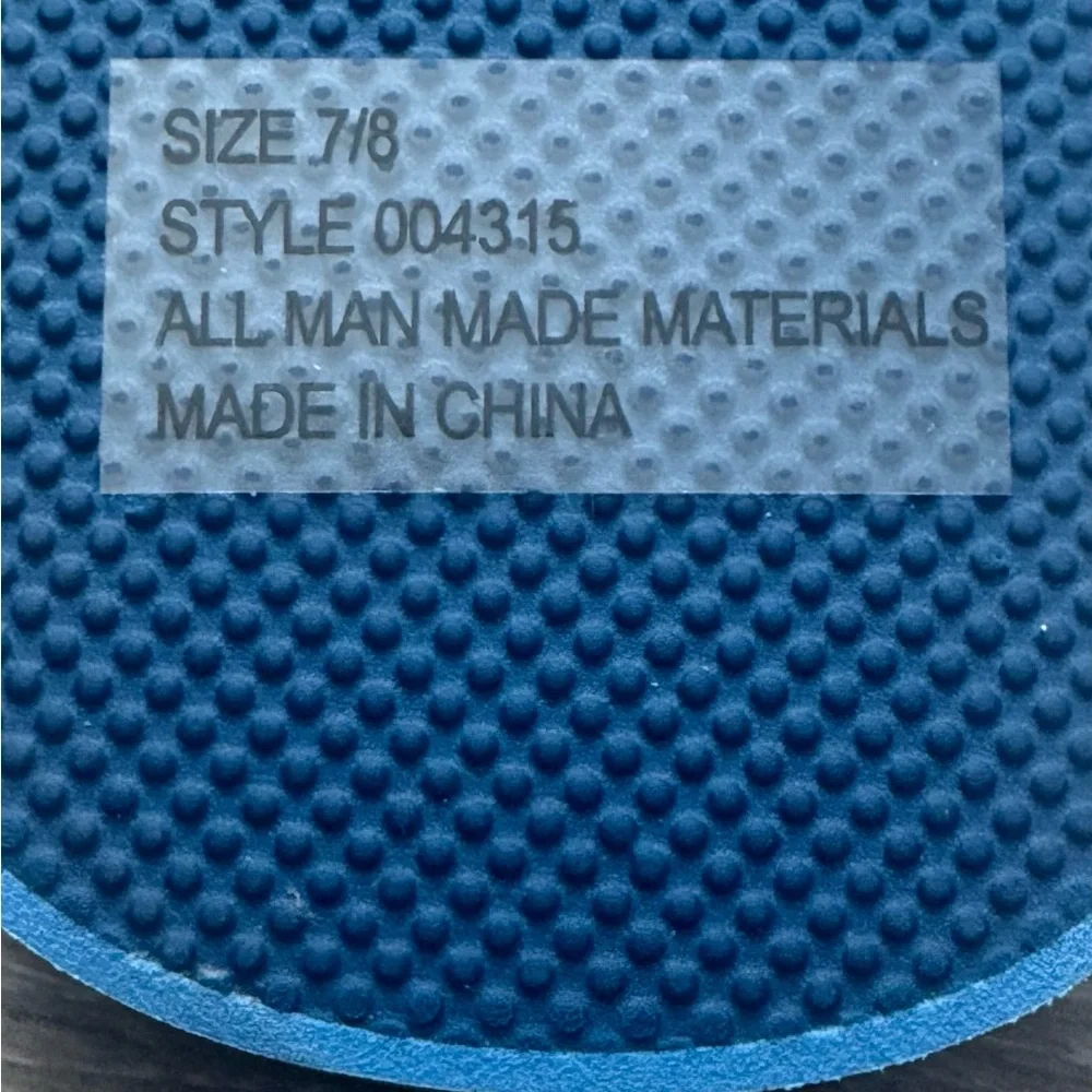 ⛱️LILLY PULITZER Pool Flip Flops Barton Blue Star Gazing Shoe Size 7/8 - Picture 4 of 6